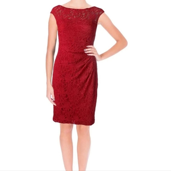 Lauren Ralph Lauren Sheath Lace Dress Size 12 - Picture 1 of 10